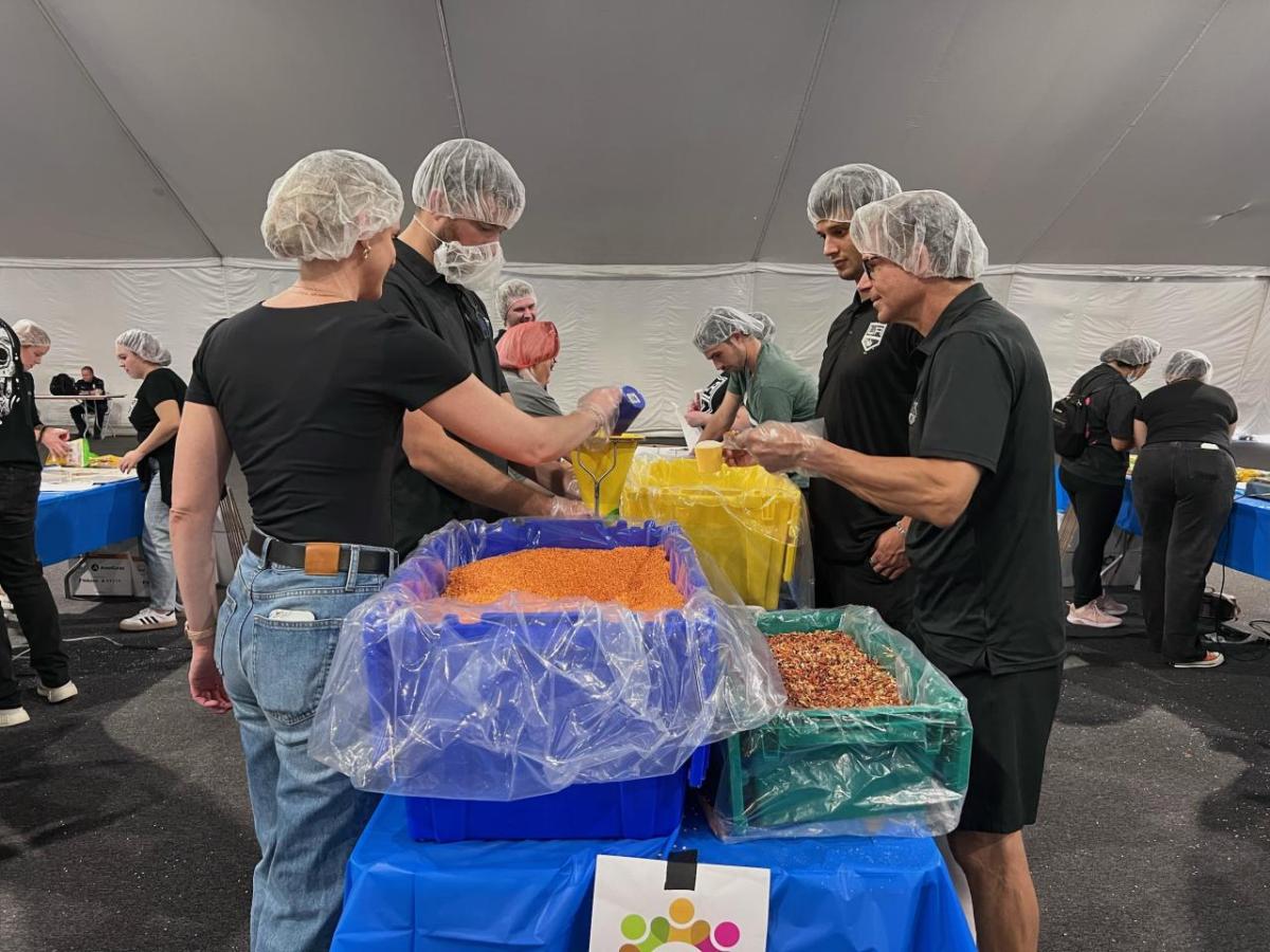 LA Kings employee volunteers helped support 9/11 Day’s Meal Pack Program.