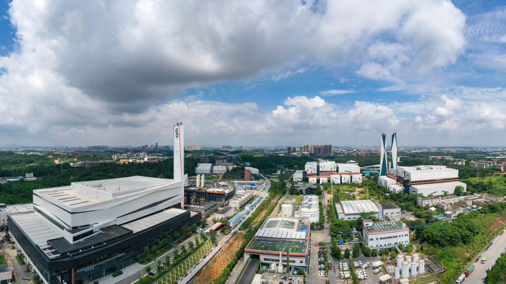 A waste management plant in China using AI. 