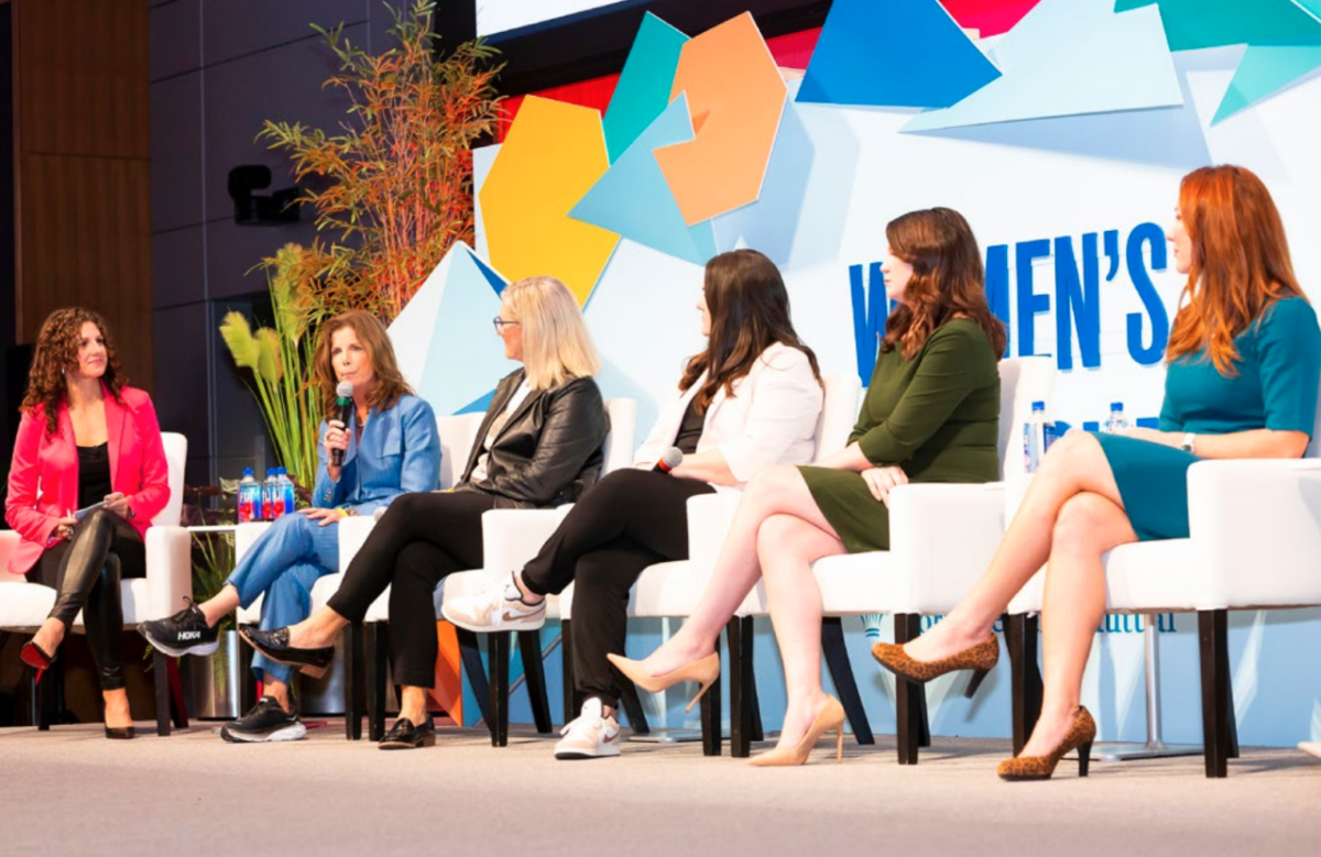 line of women onstage