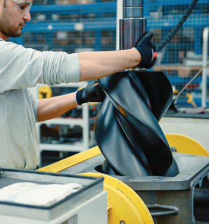 Person working on machinery