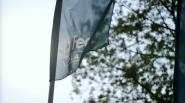 light blue FedExCup Playoffs flag