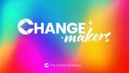 "Change Makers" over a colorful background.