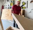 Jim working on a carpentry project.